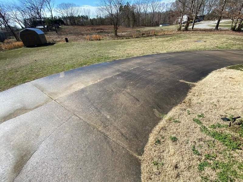 Before Driveway Cleaning